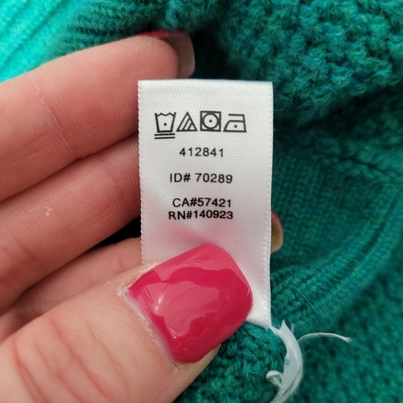 Loft Women's Size Small Green Knit Crew Neck Sweater Comfortable Textured - Picture 8 of 13